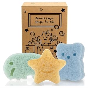 Natural konjac baby sponges
